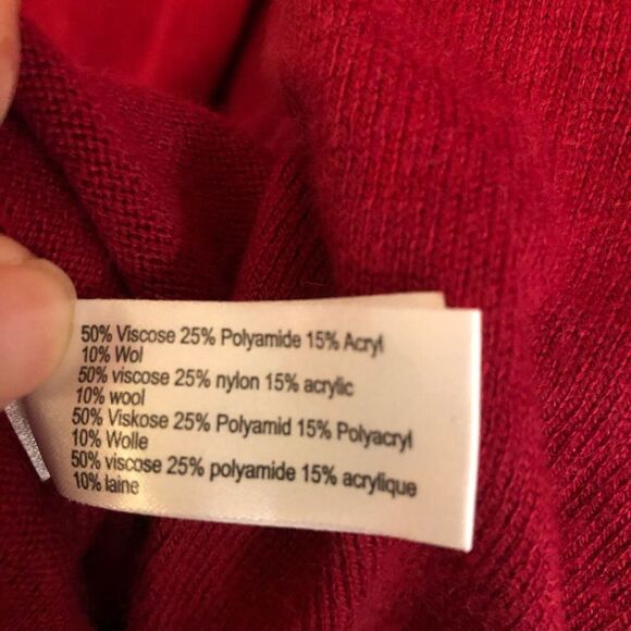 SANDWICH_ Wool Blend‎ Funky Long Dark Red Cardigan / Sz XL - Picture 7 of 7